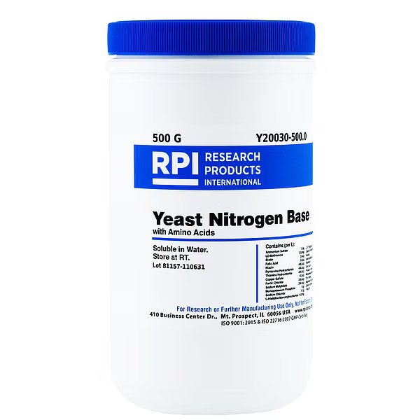 Yeast Nitrogen Base w/ Amino Acids, 500g, Rpi, Mfr#: Y20030-500.0