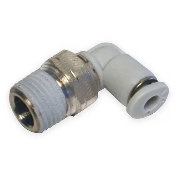 Polybutylene 90 Degree Swivel Elbow, 1/8 in Tube Size, NORGREN, Mfr# M24470116