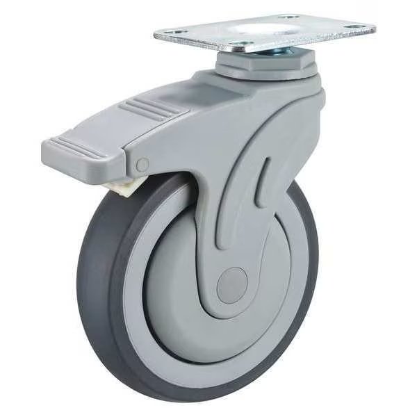 Swivel Plate Caster w/2-Position Directional Lock, 275 lb, EnjoyTool select, Mfr# P17S-RP040K-12-DL-001