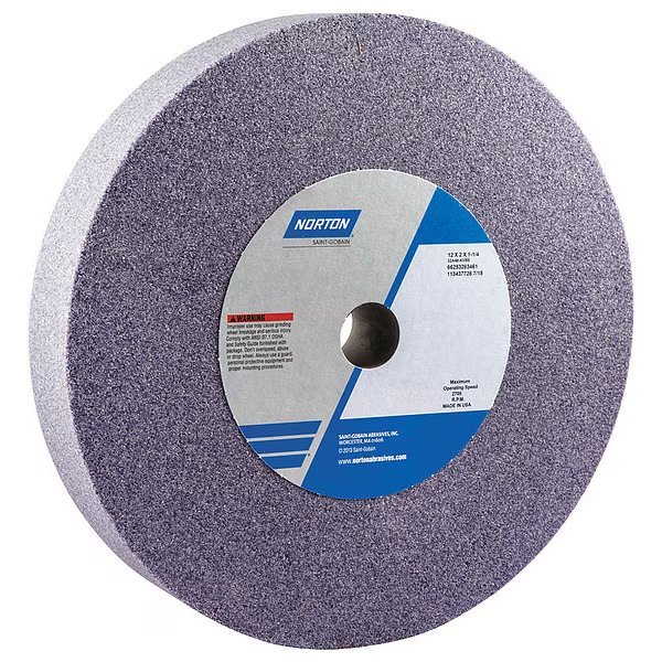 Grinding Wheel, T1, 12x2x1-1/4, AO, 46G, Med, NORTON ABRASIVES, Mfr# 66253263461