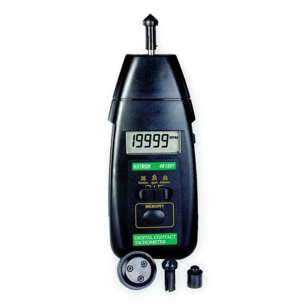 Tachometer, 0.5 to 20,000 rpm, Extech, Mfr#: 461891