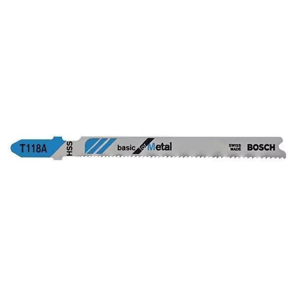Jigsaw Blade, 3-5/8 In. L, T-Shank, PK5, BOSCH, Mfr# T118A