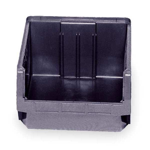 Shelf Storage Bin, Black, Polypropylene/Polyethylene, 19 3/4 in L x 18.4 in W x 11.9 in H, QUANTUM STORAGE SYSTEMS, Mfr# QMS543BR