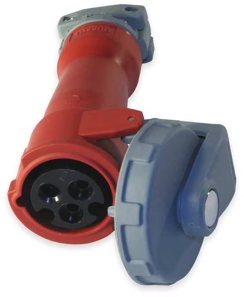 IEC Pin and Sleeve Connector, 20A, 480V, Hubbell, Mfr#: HBL320C7W