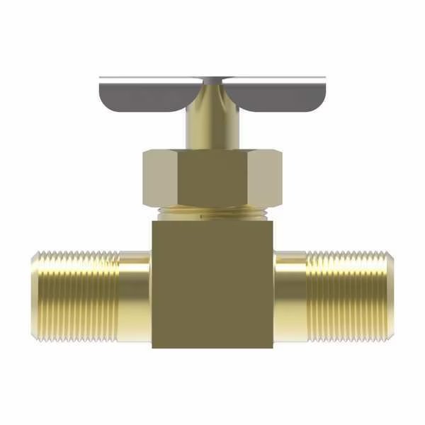 Needle Valve, Straight, Brass, 1/8 In., MNPT, EATON WEATHERHEAD, Mfr# 6810