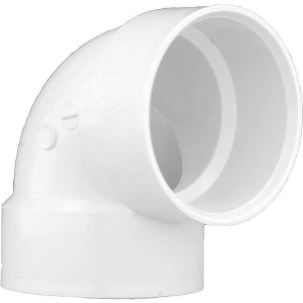 PVC Elbow, 90 Degrees, Vent, Hub, 3 in Pipe Size, EnjoyTool select, Mfr# 1WKT6