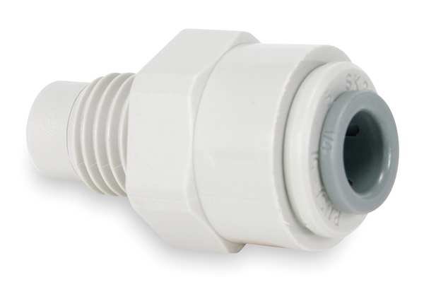 Acetal Copolymer Male Adapter, 1/4 in Tube Size, JOHN GUEST, Mfr# PI0108F4S-PK10