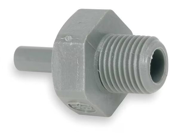 Stem Adapter, Acetal, Gray, 10 PK, John Guest, Mfr#: PI050822S-PK10
