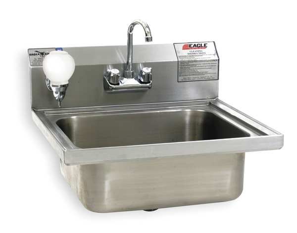 Hand Sink, Wall, 24-5/16 In. L, 23 In. W, EAGLE GROUP, Mfr# W1916-FA
