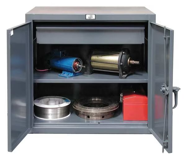 12 ga. Steel Storage Cabinet, Stationary, STRONG HOLD, Mfr# 43.5-241-1DB