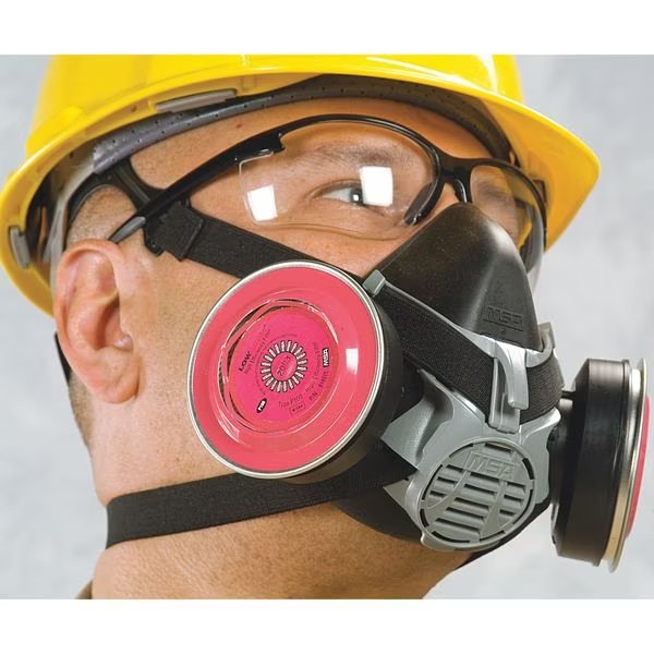 Half Mask Respirator Kit, M, Black, MSA SAFETY, Mfr# 10X302-4LN02