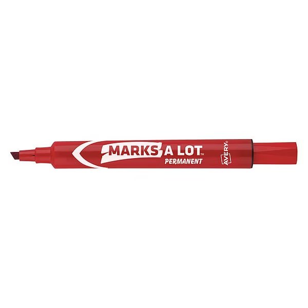 Large Desk-Style Permanent Marker, Chisel Tip, Red, Mark-A-Lot, Mfr#: 7170908887
