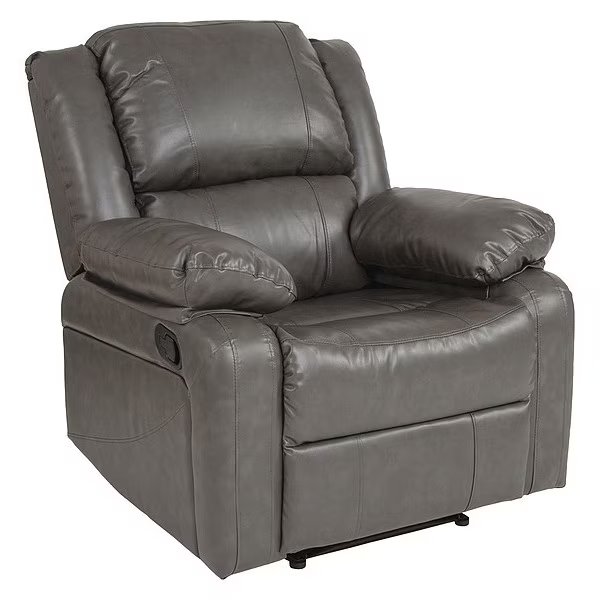 Harmony Series Leather Recliner, Gray, Flash Furniture, Mfr#: BT-70597-1-GY-GG