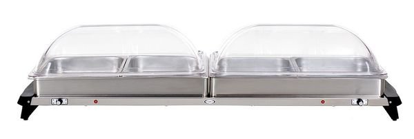 Buffet Server, w/ Rolltop Lids, 4 Pans, Cadco, Mfr#: WTBS-4RT