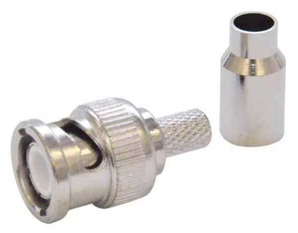 Cable Coupler, BNC/Male, RG58 Coax, PK10, DOLPHIN COMPONENTS, Mfr# DC-MC88-1