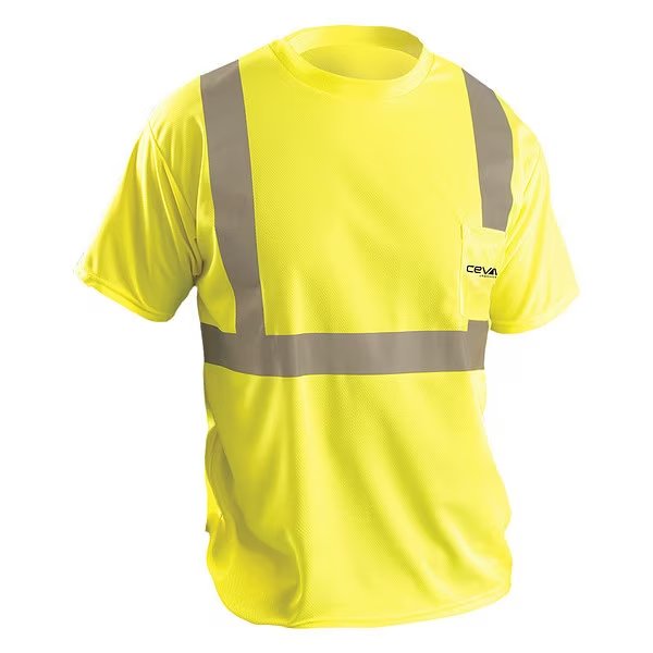 SS Yellow T-Shirt, Black Ceva Logo, 4XL, OCCUNOMIX, Mfr# LUX-SSETP2B-Y4X-CEVA_02