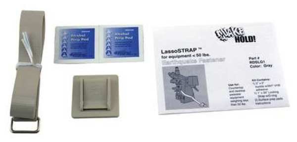 Lasso Strap Fastener, 50 Lbs, Gray, Quakehold!, Mfr#: RD.SL.G.1