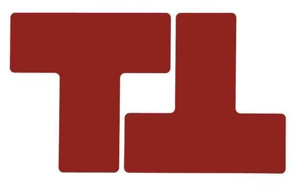 Floor Marking Tape, T, 3In W, 8In L, PK20, BRADY, Mfr# 104448
