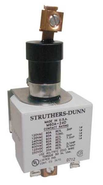 Mercury Contactor, SPST, 60A, 120VAC, Struthers-Dunn, Mfr#: M60A-120VAC