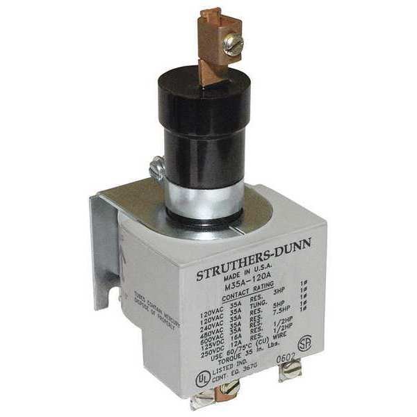 Mercury Contactor, SPST, 35A, 120VAC, Struthers-Dunn, Mfr#: M35A-120VAC