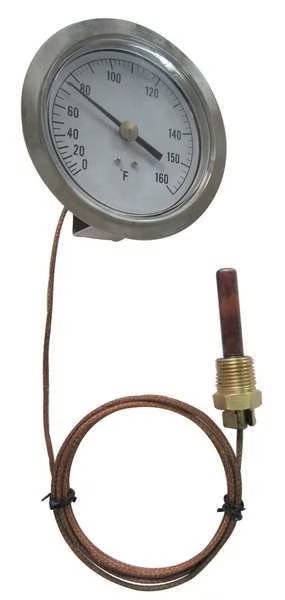 Analog Panel Mt Thermometer, 0 to 160F, EnjoyTool Select, Mfr#: 12U630