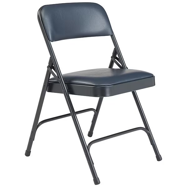 Folding Chair, Vinyl, Blue, PK4, NATIONAL PUBLIC SEATING, Mfr# 1204