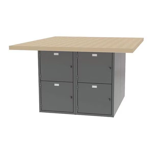 Student Bench, 8 Lockers, 2-1/4