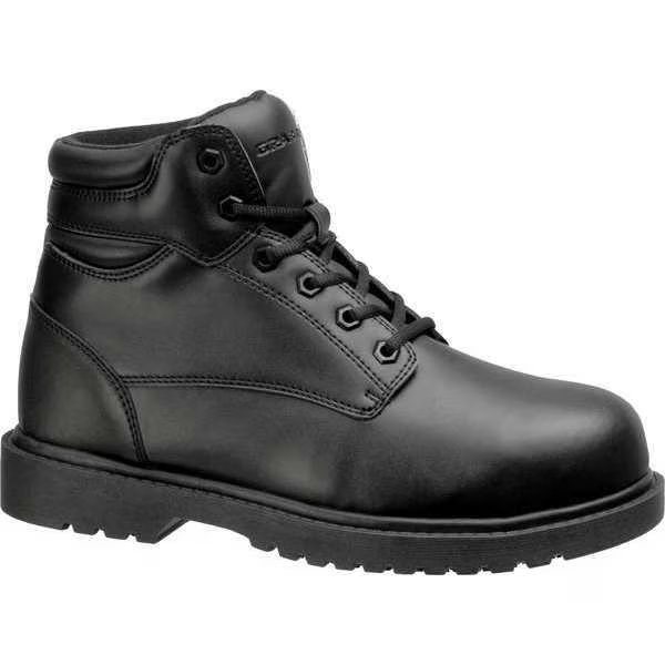 Size 7 Men's 6 in Work Boot Steel Work Boot, Black, GRABBERS, Mfr# G0019
