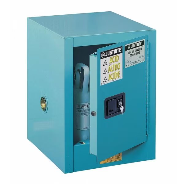 Corrosive Safety Cabinet, Blue, Steel, JUSTRITE, Mfr# 8849022