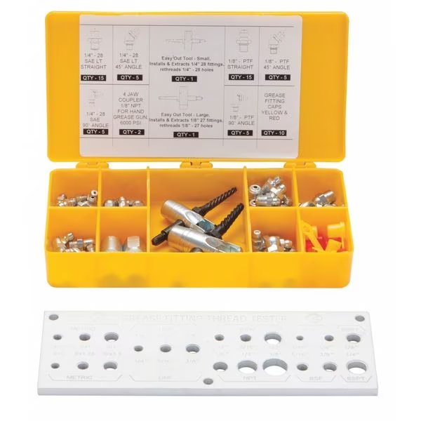 Grease Fitting Kit, 65 Pc., WESTWARD, Mfr# 13X064