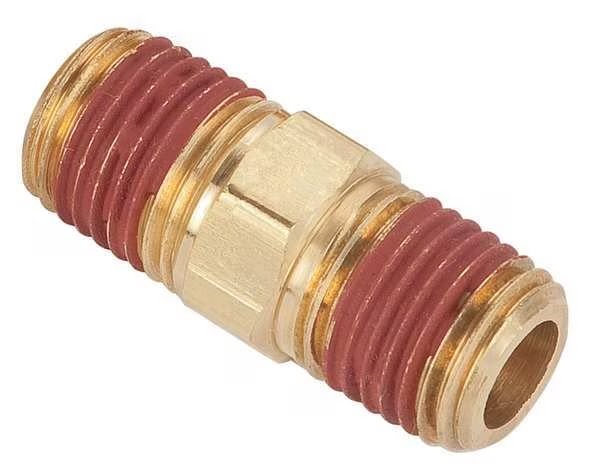 Brass Hex Nipple, MNPT, 1/4