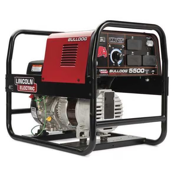 Engine Driven Welder, Bulldog 5500 Series, Recoil Start, 9 hp, Gas, 5,500 W Peak, Lincoln Electric, Mfr#: K2708-2