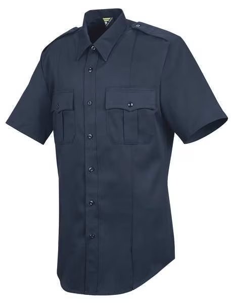 Sentry Shirt, SS, Navy, Neck 14-1/2 In., HORACE SMALL, Mfr# HS1250 SS 145
