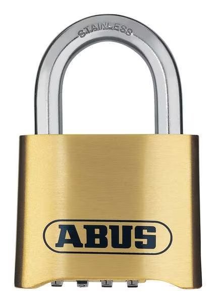 Combination Padlock, Bottom, Black/Silver, ABUS, Mfr# 180IB/50