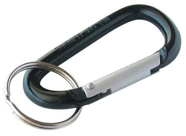 C-Clip™ No. 461 Large Black Aluminum Keychain 5 pk., LUCKY LINE, Mfr# 4612005