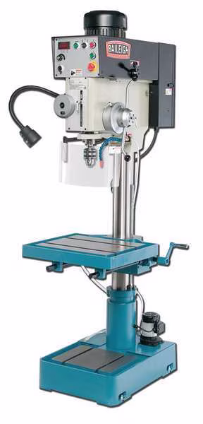 Floor Drill Press, Belt Drive, 2 hp, 220 V, 20 51/64 in Swing, Variable Speed, Baileigh Industrial, Mfr#: DP-1500VS