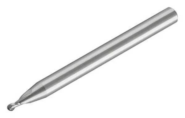 Carbide End Mill, Dia 0.019, Cut L 0.057, MICRO 100, Mfr# BMR-019-2