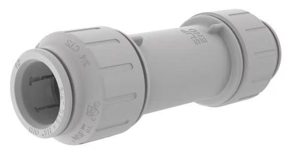 Connector, 1/2 In. CTS, PEX, White, JOHN GUEST, Mfr# 1/2SCP