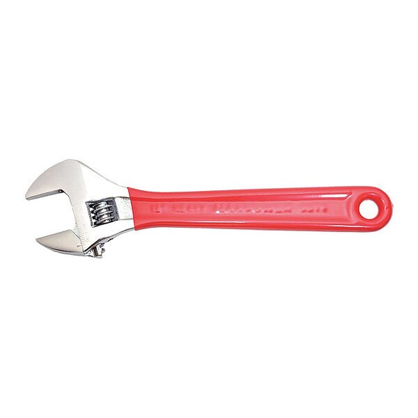 Wrench, Adjustable, Chrome, Red-Dipped, 8, MAXPOWER, Mfr# 00602
