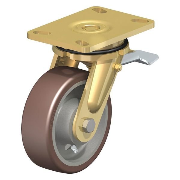 Swivel Plate Caster, PU, 6