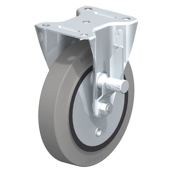 Rigid Solid Rubber Wheel Caster, 8