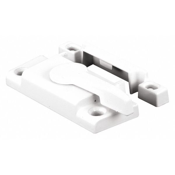 Sliding Window Sash Lock, White Vinyl, PRIMELINE TOOLS, Mfr# MP2554