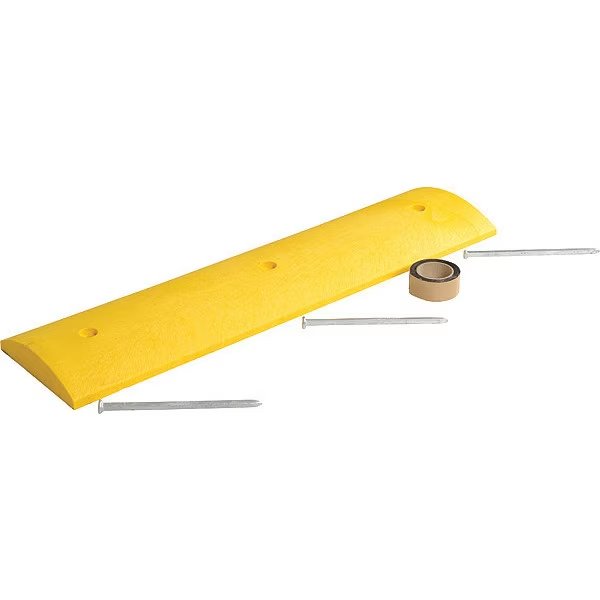 Speed Bump, Asphalt Hardware, 48x12x2.25, dual cable channel 1 X 3/4, Asphalt, Vestil, Mfr#: SBDA-48