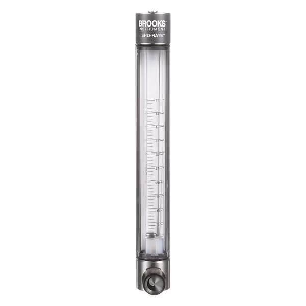 Flowmeter, Air, 2 to 50 LPM, Glass, BROOKS, Mfr# 1255AD1084ALSVV
