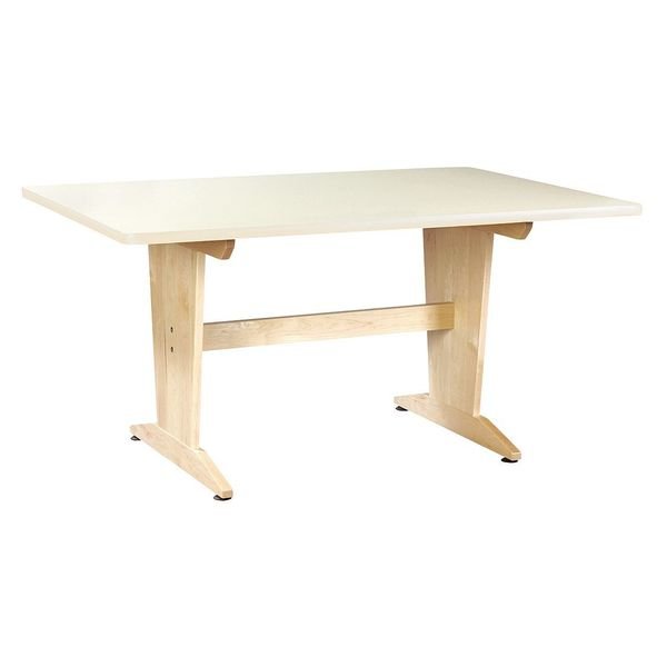 Rectangle Table, Planning, Almond, Lam, 26