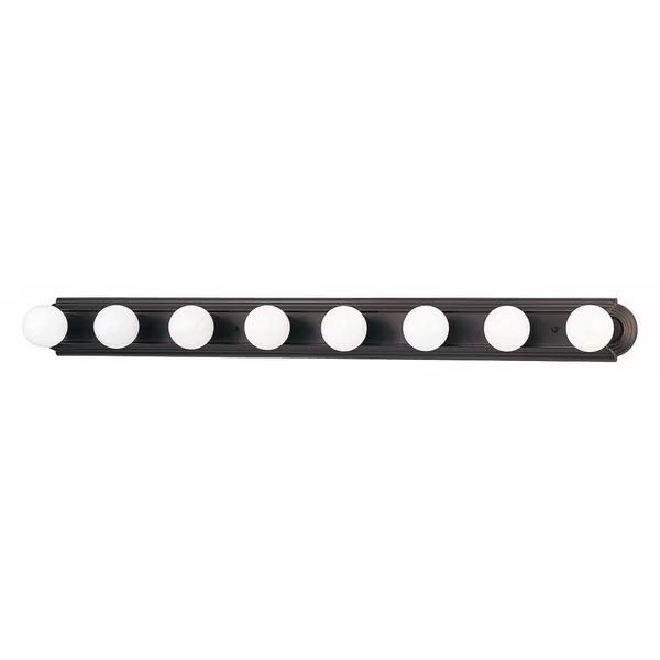 8 Light 48 in. Vanity Racetrack Style Bronze, Mounting: Wall, NUVO, Mfr# 60-1287