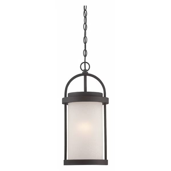 Willis LED Outdoor Hanging with Antique White Glass, NUVO, Mfr# 62-655