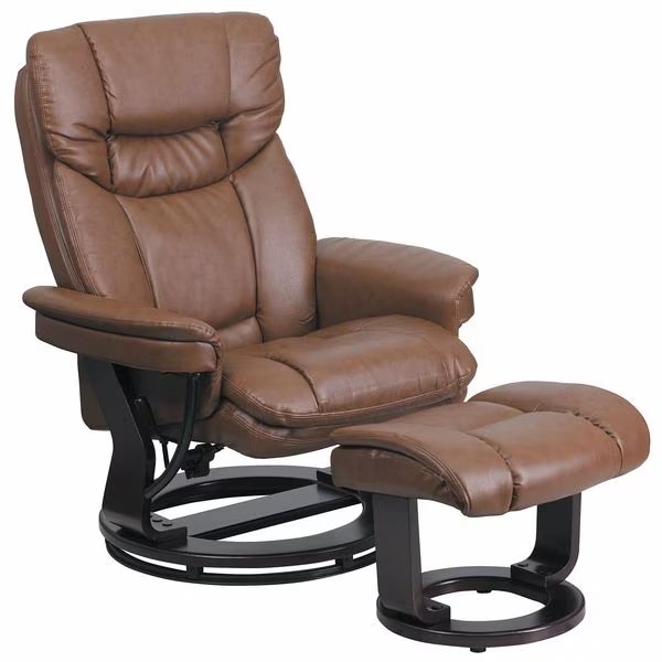 Palimino LeatherSoft Recliner and Curved Ottoman, Flash Furniture, Mfr#: BT-7821-PALIMINO-GG