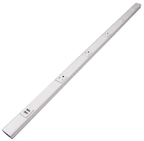 Prewired Raceway, 6 Outlets, 3 Ft. L, Legrand, Mfr#: V20GB306TRUSB