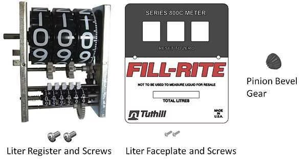 Register and Faceplate Kit, Fill-Rite, Mfr#: KIT800LR